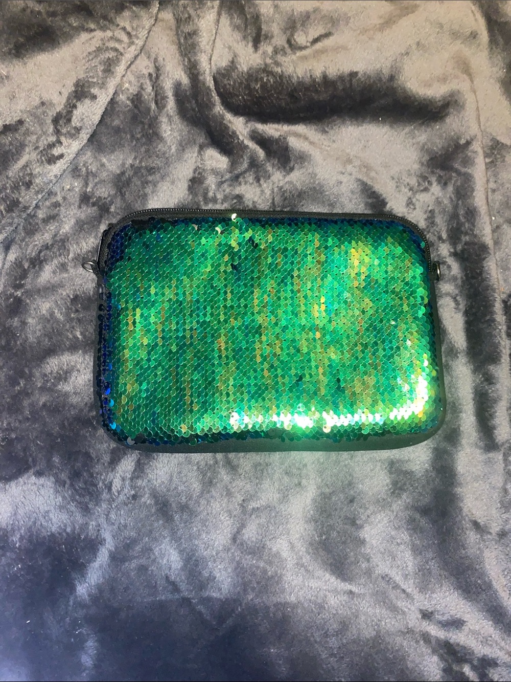 Sequin Crossbody Bag - Iridescent Green